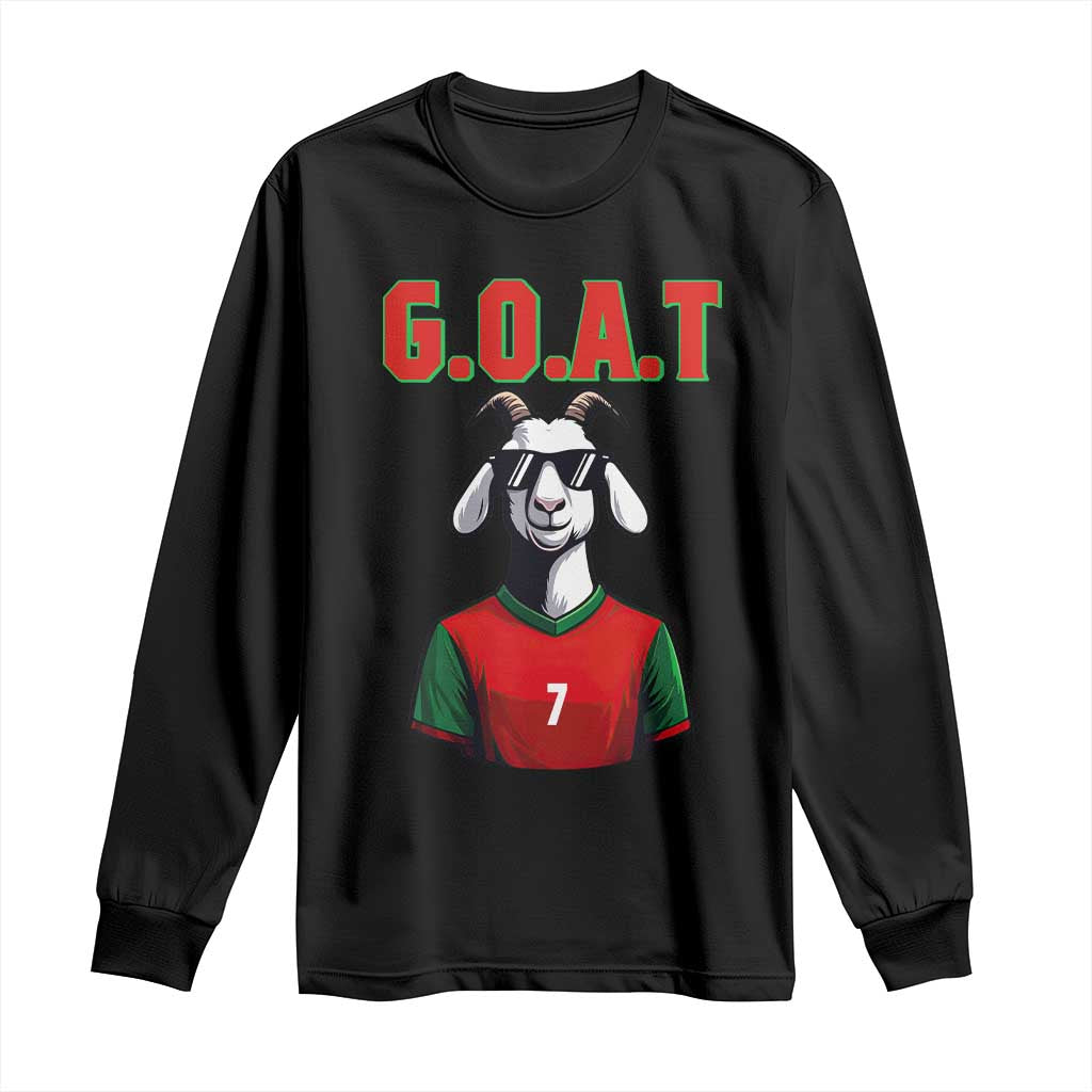 Siuuuu Goat Soccer Celebration Long Sleeve Shirt Gift For Fans TS12 Black Print Your Wear