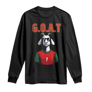 Siuuuu Goat Soccer Celebration Long Sleeve Shirt Gift For Fans TS12 Black Print Your Wear