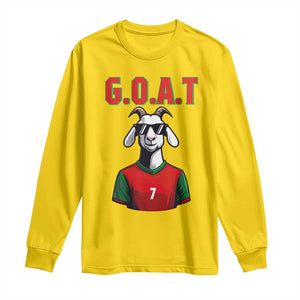 Siuuuu Goat Soccer Celebration Long Sleeve Shirt Gift For Fans TS12 Daisy Print Your Wear