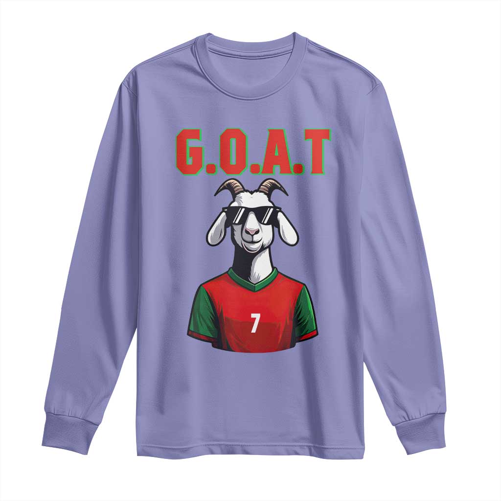 Siuuuu Goat Soccer Celebration Long Sleeve Shirt Gift For Fans TS12 Violet Print Your Wear