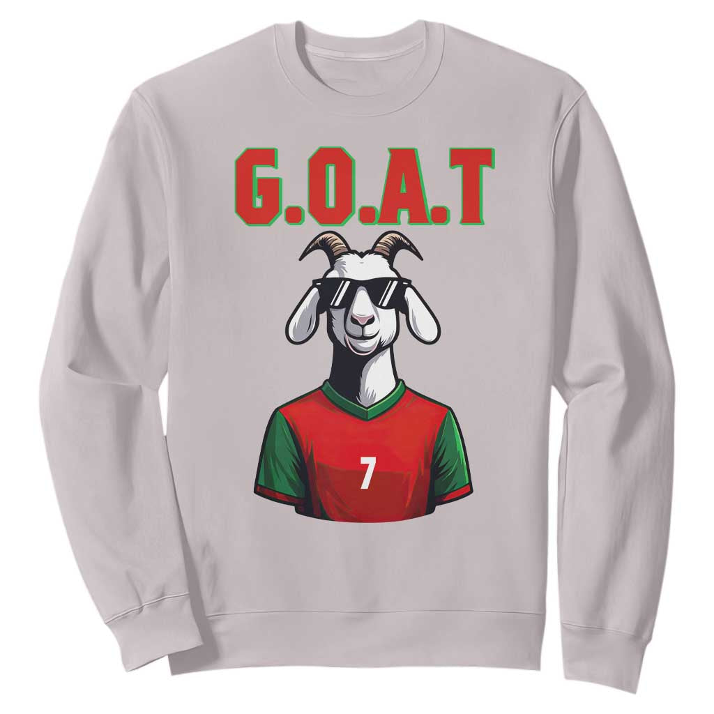 Siuuuu Goat Soccer Celebration Sweatshirt Gift For Fans TS12 Ice Gray Print Your Wear