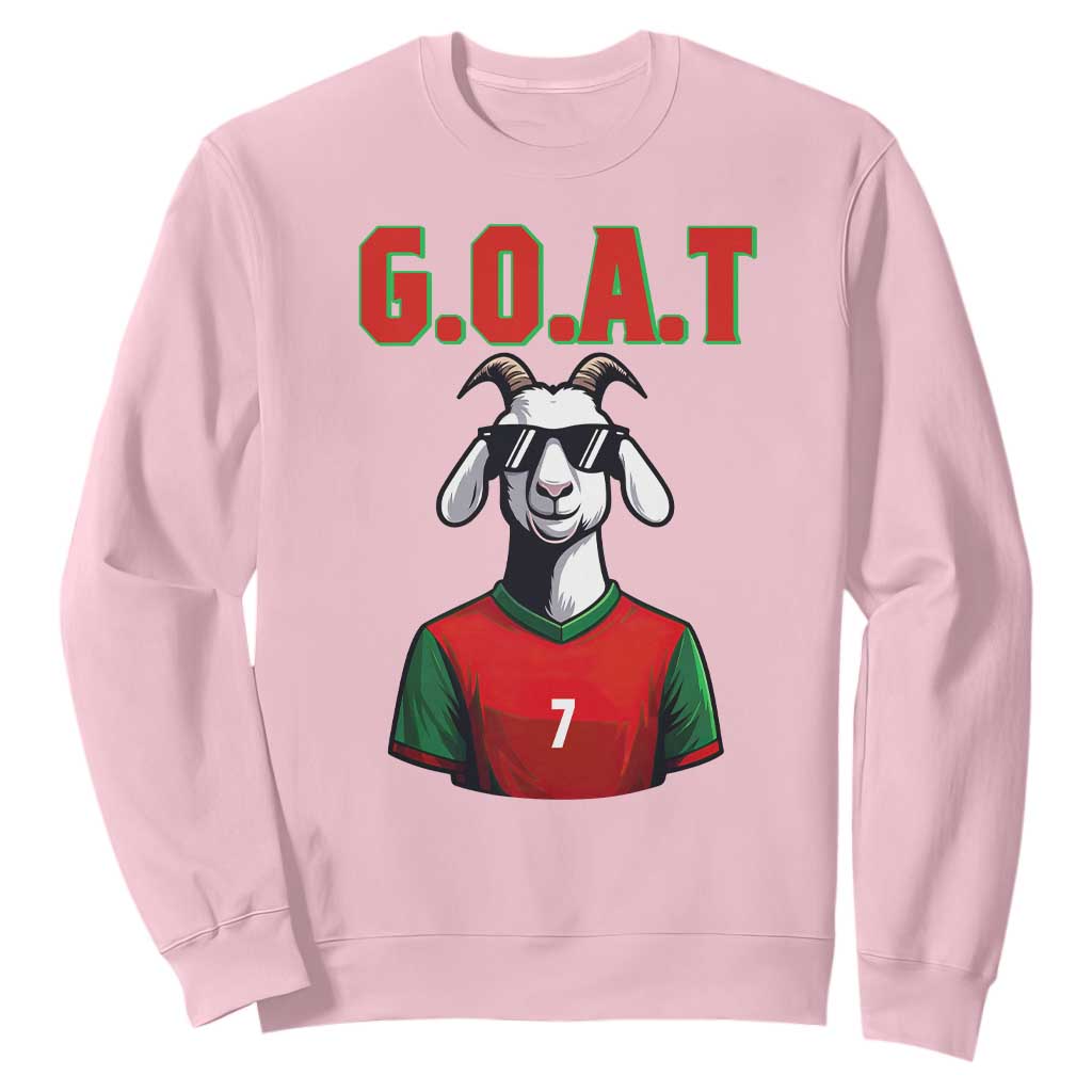 Siuuuu Goat Soccer Celebration Sweatshirt Gift For Fans TS12 Light Pink Print Your Wear
