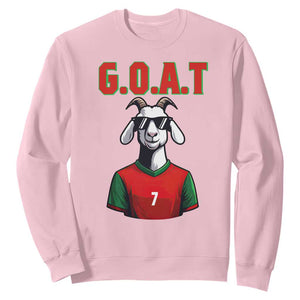 Siuuuu Goat Soccer Celebration Sweatshirt Gift For Fans TS12 Light Pink Print Your Wear