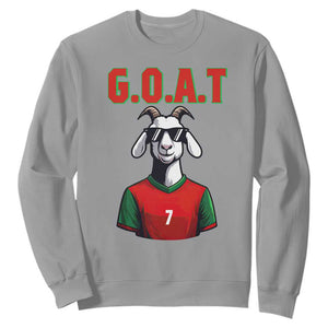 Siuuuu Goat Soccer Celebration Sweatshirt Gift For Fans TS12 Sport Gray Print Your Wear