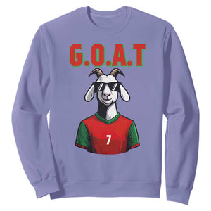 Siuuuu Goat Soccer Celebration Sweatshirt Gift For Fans TS12 Violet Print Your Wear
