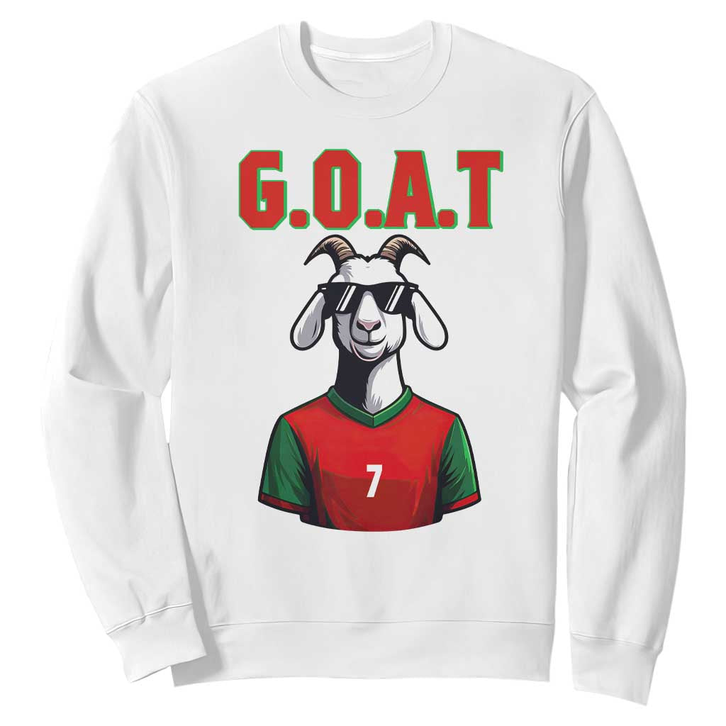 Siuuuu Goat Soccer Celebration Sweatshirt Gift For Fans TS12 White Print Your Wear