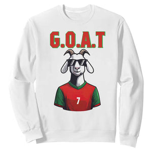 Siuuuu Goat Soccer Celebration Sweatshirt Gift For Fans TS12 White Print Your Wear