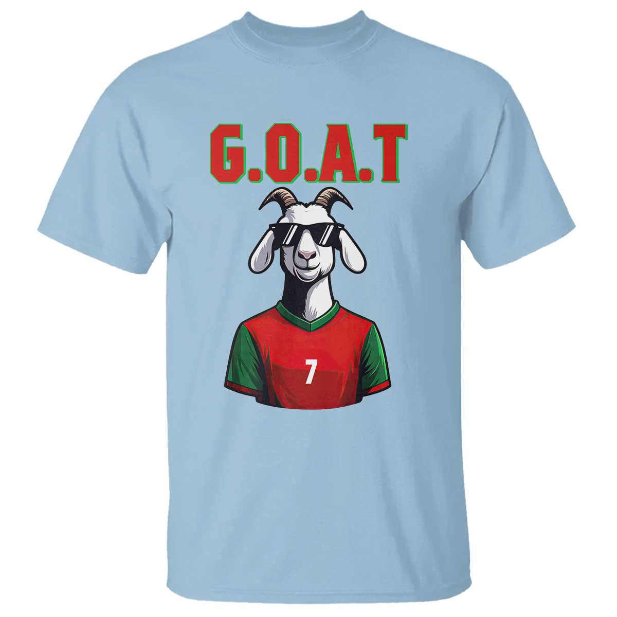 Siuuuu Goat Soccer Celebration T Shirt Gift For Fans TS12 Light Blue Print Your Wear