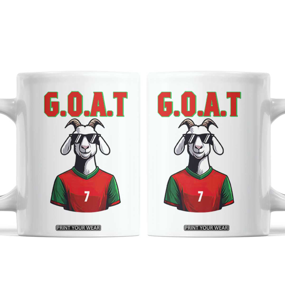 Siuuuu Goat Soccer Celebration Coffee Mug Gift For Fans TS12 White Print Your Wear