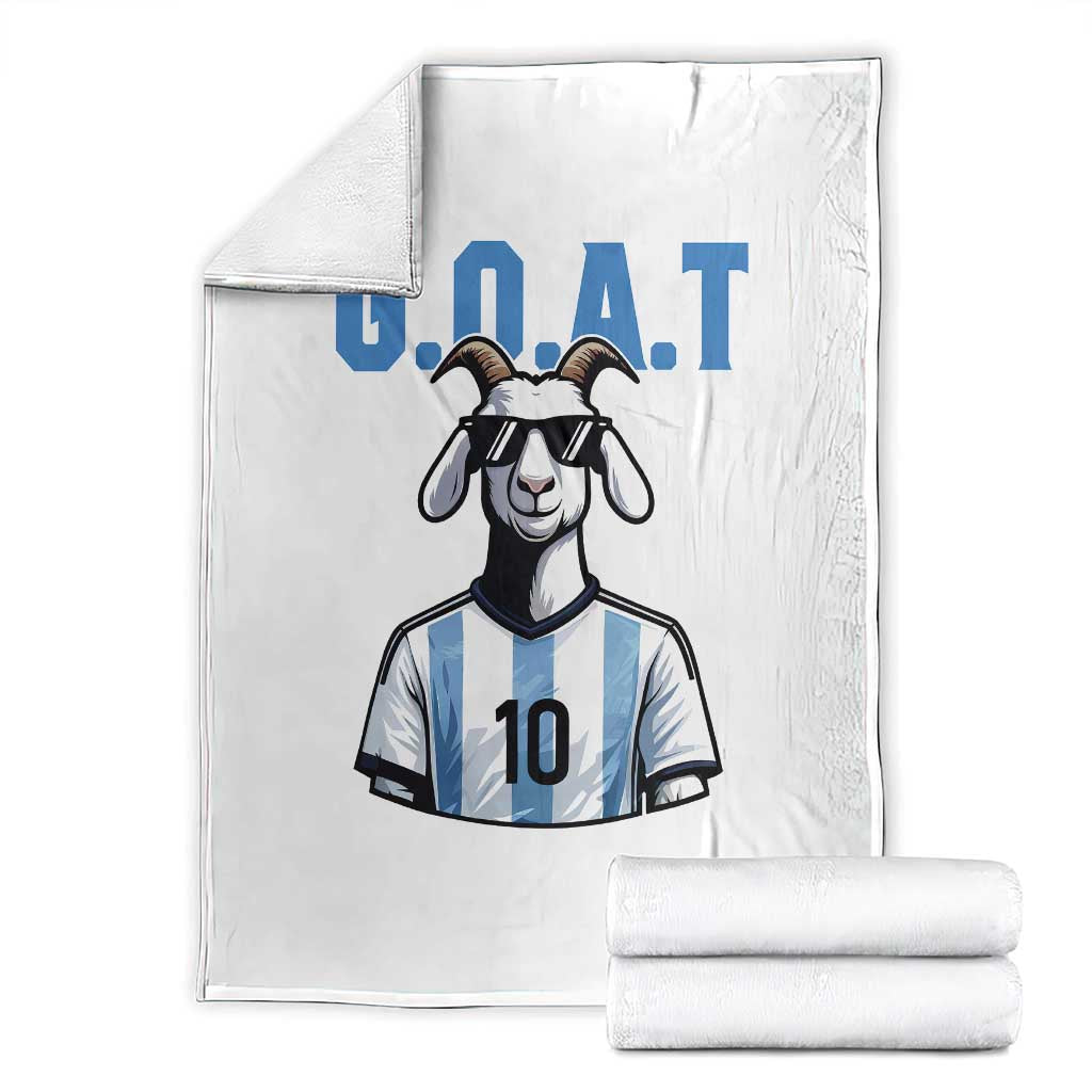 The Goat Of Soccer Number Ten Throw Blanket Gift For Fans TS12 White Print Your Wear