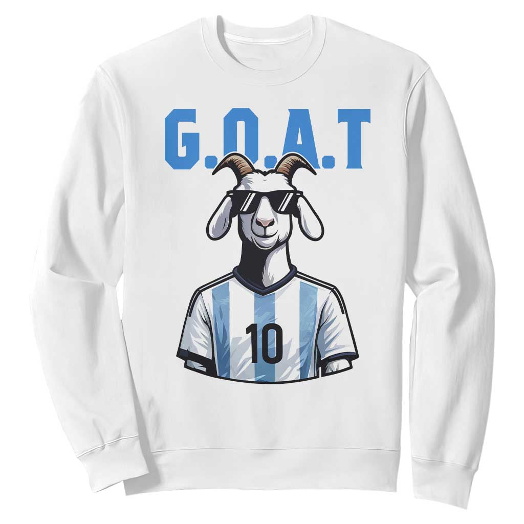The Goat Of Soccer Number Ten Sweatshirt Gift For Fans TS12 White Print Your Wear