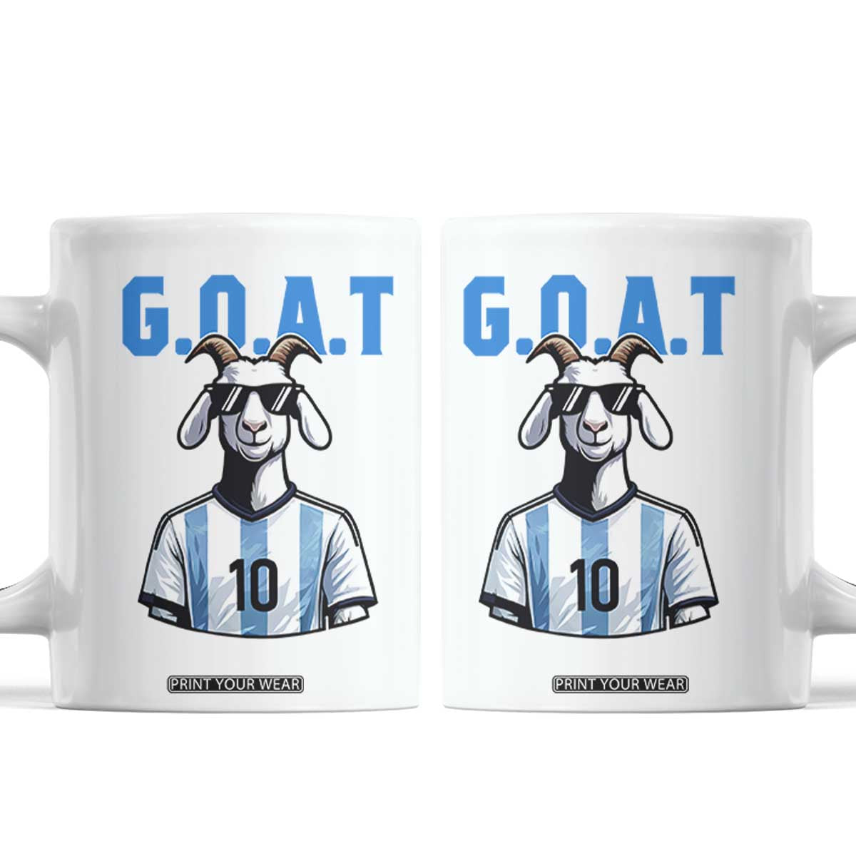 The Goat Of Soccer Number Ten Coffee Mug Gift For Fans TS12 White Print Your Wear