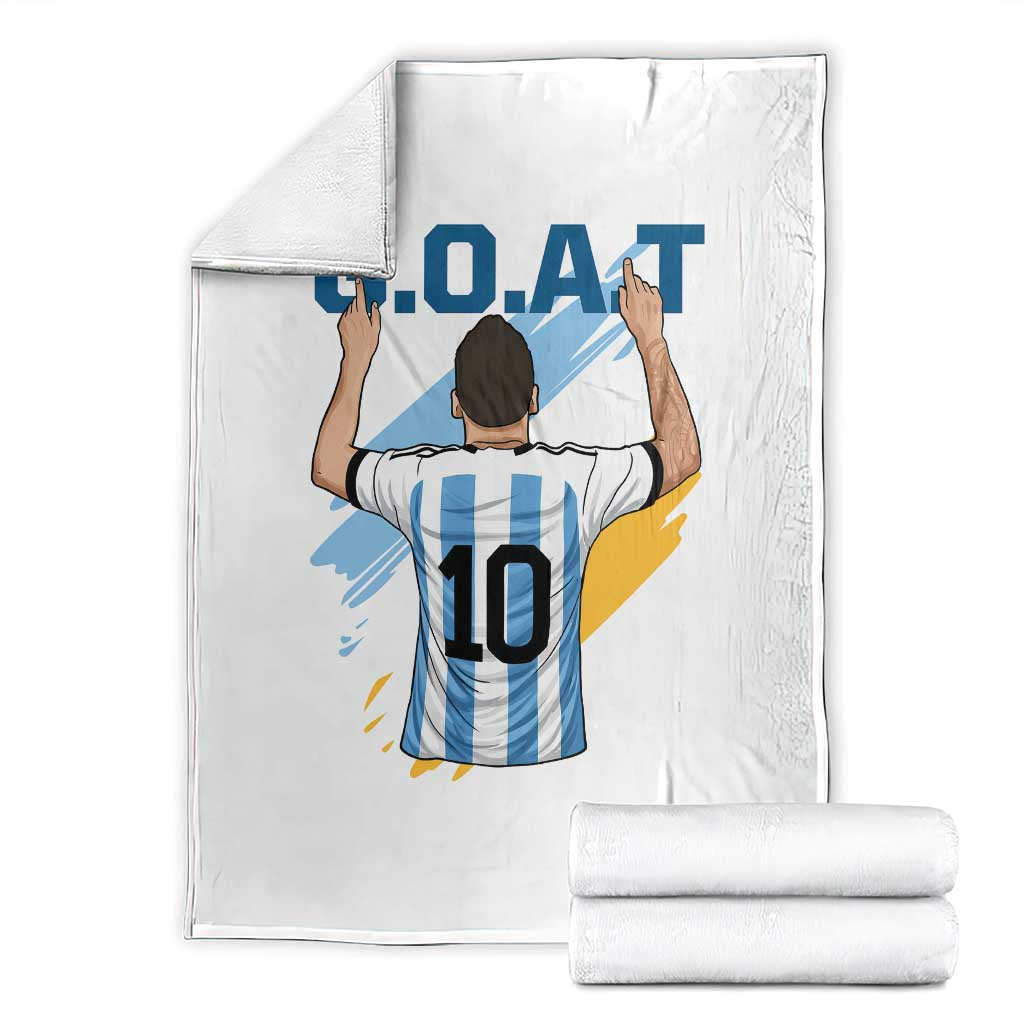 Legendary Number 10 Throw Blanket Goat Of Soccer Gift For Fans TS12 White Print Your Wear