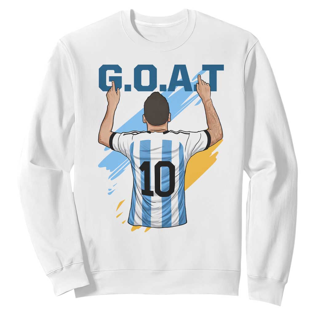 Legendary Number 10 Sweatshirt Goat Of Soccer Gift For Fans TS12 White Print Your Wear