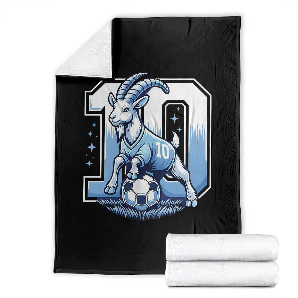 Number Ten The Goat Of Football Fans Throw Blanket Soccer Lover Gift TS12 Black Print Your Wear