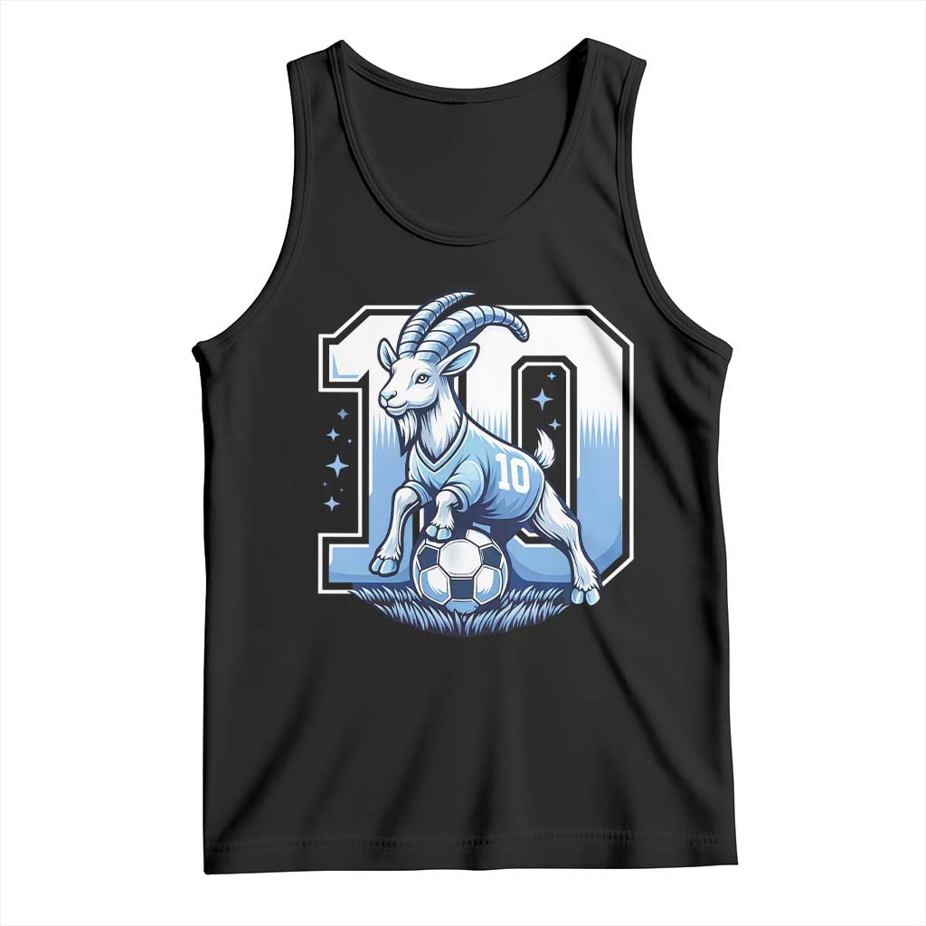Number Ten The Goat Of Football Fans Tank Top Soccer Lover Gift TS12 Black Print Your Wear