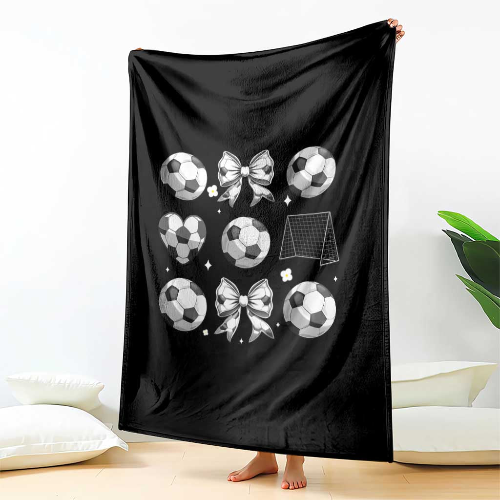 Game Day Coquette Aesthetic Throw Blanket Soccer Mom Gifts TS12 Print Your Wear