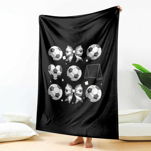 Game Day Coquette Aesthetic Throw Blanket Soccer Mom Gifts TS12 Print Your Wear