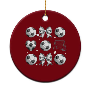 Game Day Coquette Aesthetic Ceramic Ornament Soccer Mom Gifts TS12 1pc Red Print Your Wear
