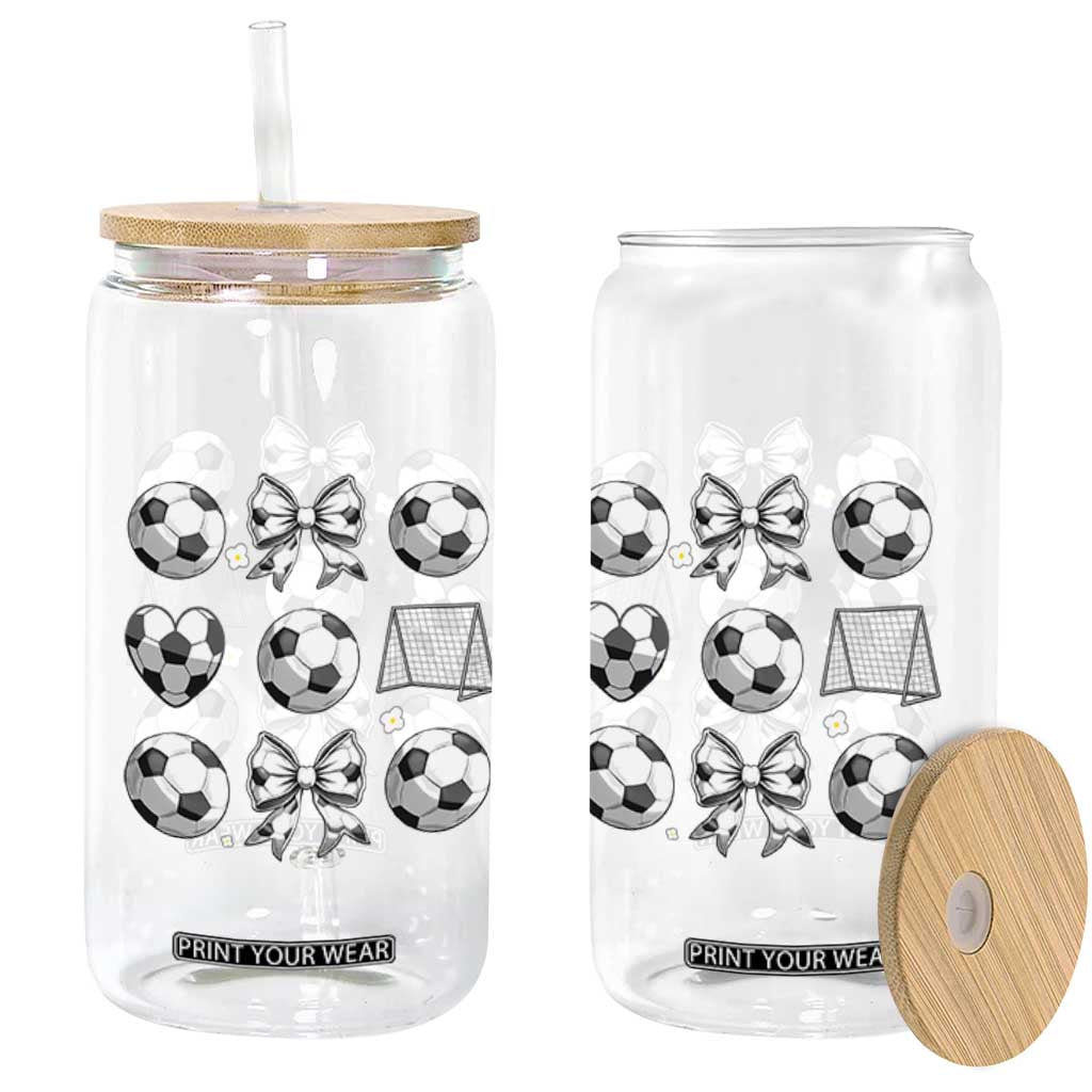 Game Day Coquette Aesthetic Glass Can Soccer Mom Gifts TS12 Print Your Wear