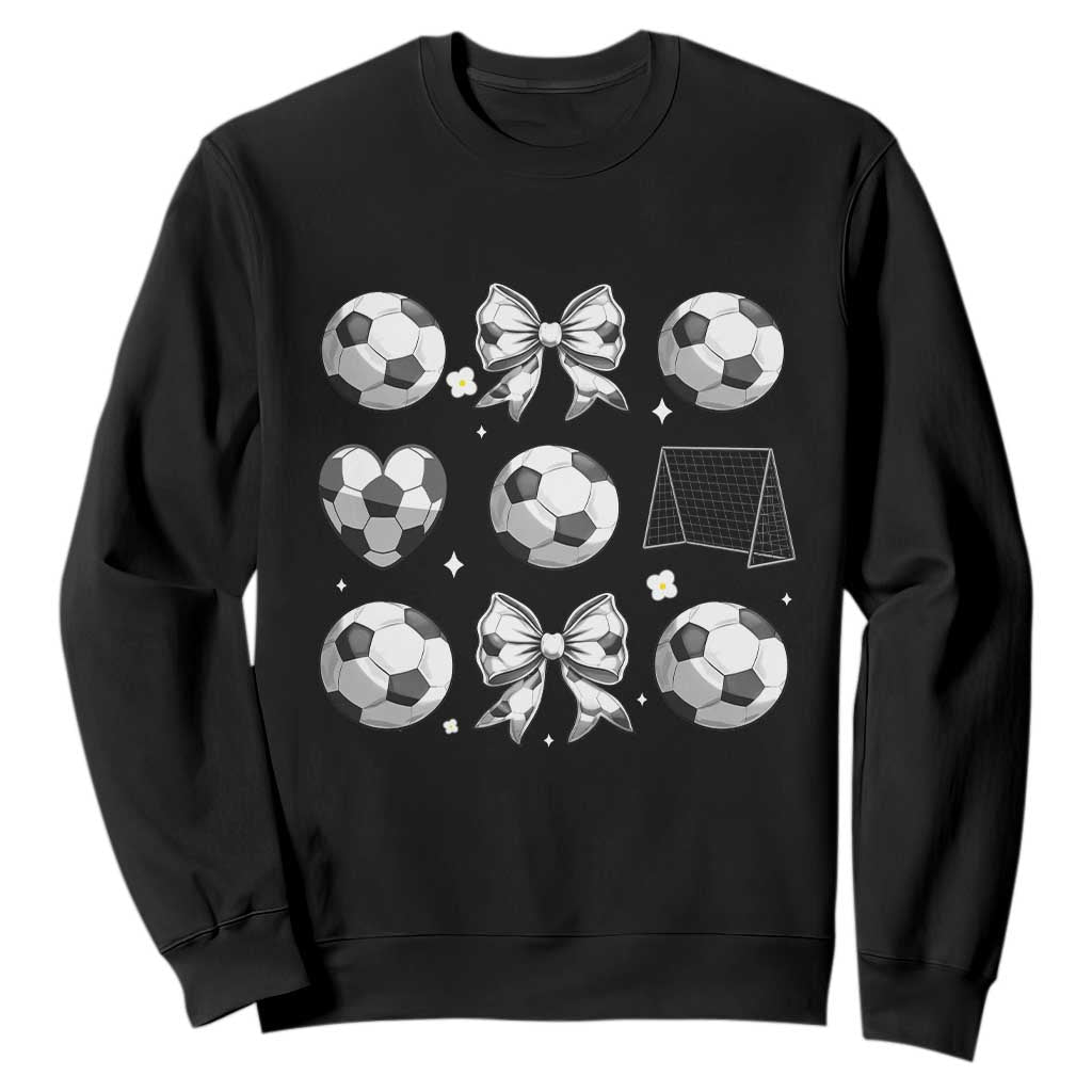 Game Day Coquette Aesthetic Sweatshirt Soccer Mom Gifts TS12 Black Print Your Wear