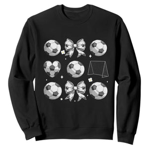 Game Day Coquette Aesthetic Sweatshirt Soccer Mom Gifts TS12 Black Print Your Wear