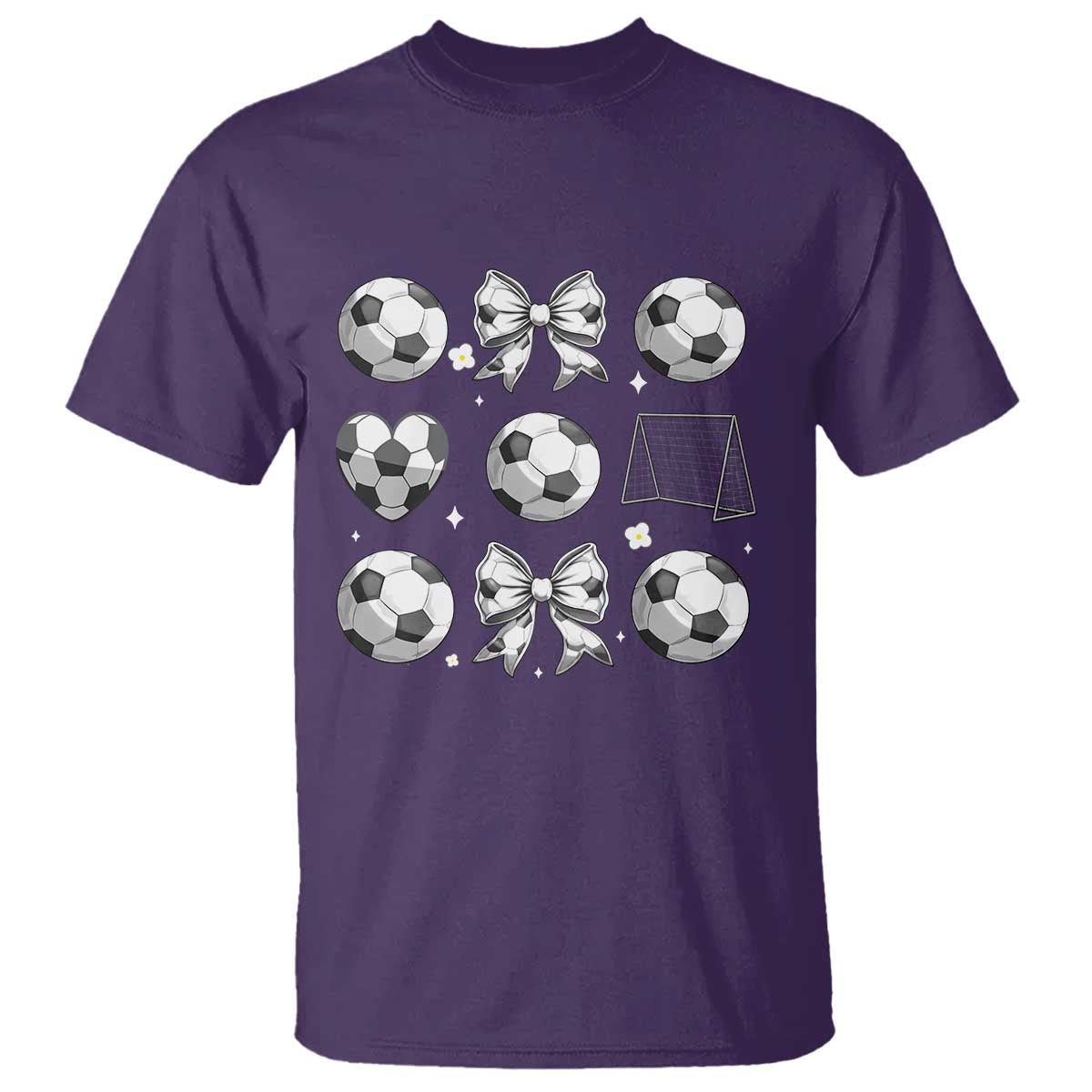 Game Day Coquette Aesthetic T Shirt Soccer Mom Gifts TS12 Purple Print Your Wear