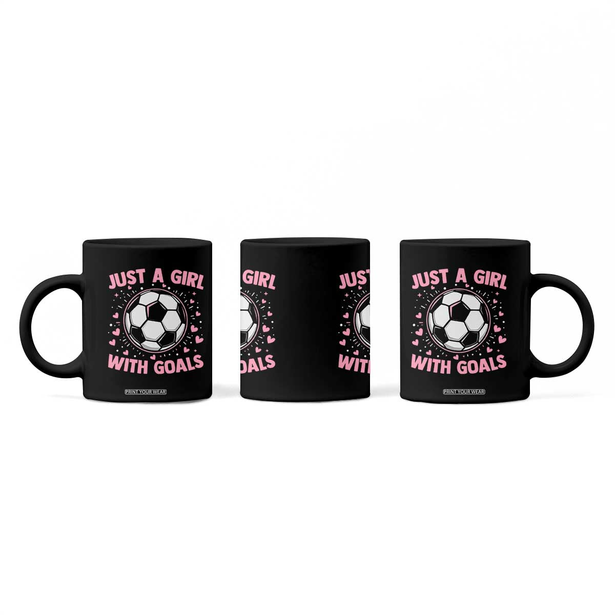 Just A Girl With Goals Coffee Mug Soccer Player Girl TS12 Print Your Wear