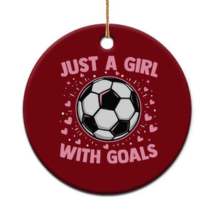 Just A Girl With Goals Ceramic Ornament Soccer Player Girl TS12 1pc Red Print Your Wear