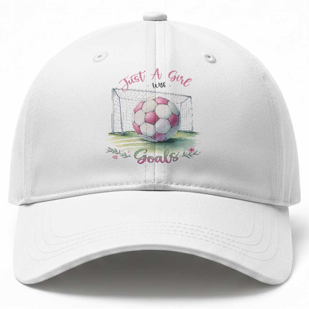 Just A Girl With Goals Baseball Cap Soccer Gift For Her TS12 Print Your Wear