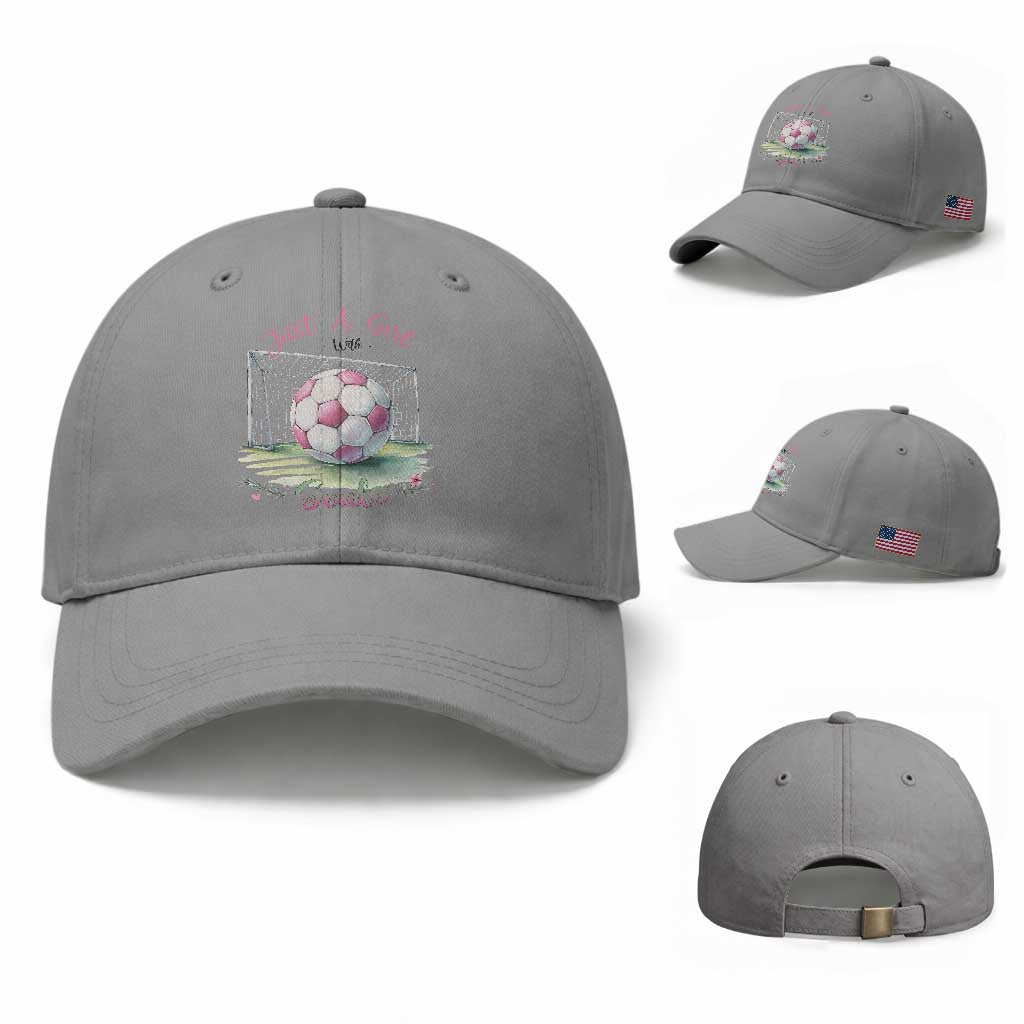 Just A Girl With Goals Baseball Cap Soccer Gift For Her TS12 Baseball Cap Universal Fit Sport Gray Print Your Wear