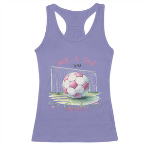 Just A Girl With Goals Racerback Tank Top Soccer Gift For Her TS12 Violet Print Your Wear