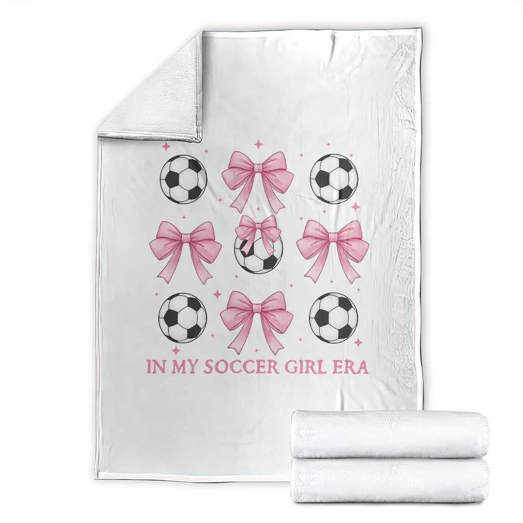 In My Soccer Girl Era Throw Blanket Funny Football Fan TS12 Black Print Your Wear