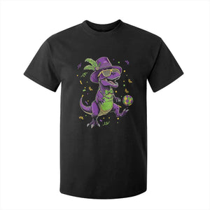 Funny Mardi Gras Dinosaur Playing Soccer T Shirt For Kid TS12 Black Print Your Wear