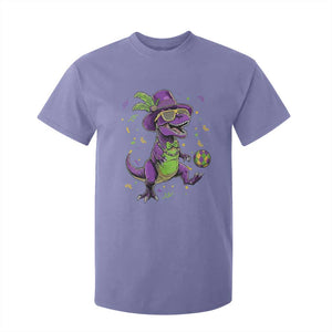 Funny Mardi Gras Dinosaur Playing Soccer T Shirt For Kid TS12 Violet Print Your Wear