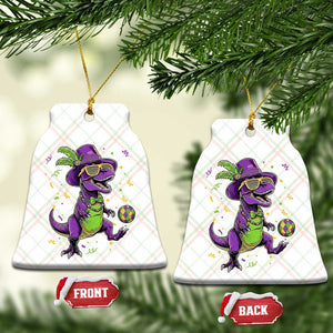 Funny Mardi Gras Dinosaur Playing Soccer Ceramic Ornament TS12 Print Your Wear