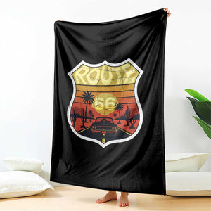 Retro Route Highway 66 Throw Blanket Vintage Americana Road Trip TS12 Print Your Wear
