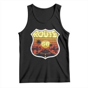 Retro Route Highway 66 Tank Top Vintage Americana Road Trip TS12 Black Print Your Wear