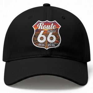 Route Highway 66 Centennial Baseball Cap Vintage Distressed Americas Highway TS12 Print Your Wear