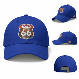 Route Highway 66 Centennial Baseball Cap Vintage Distressed Americas Highway TS12 Baseball Cap Universal Fit Royal Blue Print Your Wear