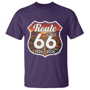 Route Highway 66 Centennial T Shirt Vintage Distressed Americas Highway TS12 Purple Print Your Wear