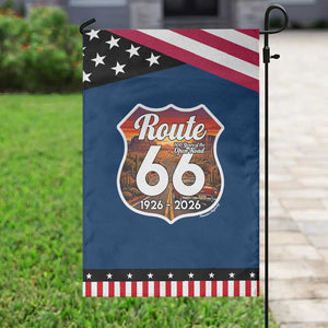 Route Highway 66 Centennial Garden Flag Vintage Distressed Americas Highway TS12 Classic Blue Black Print Your Wear