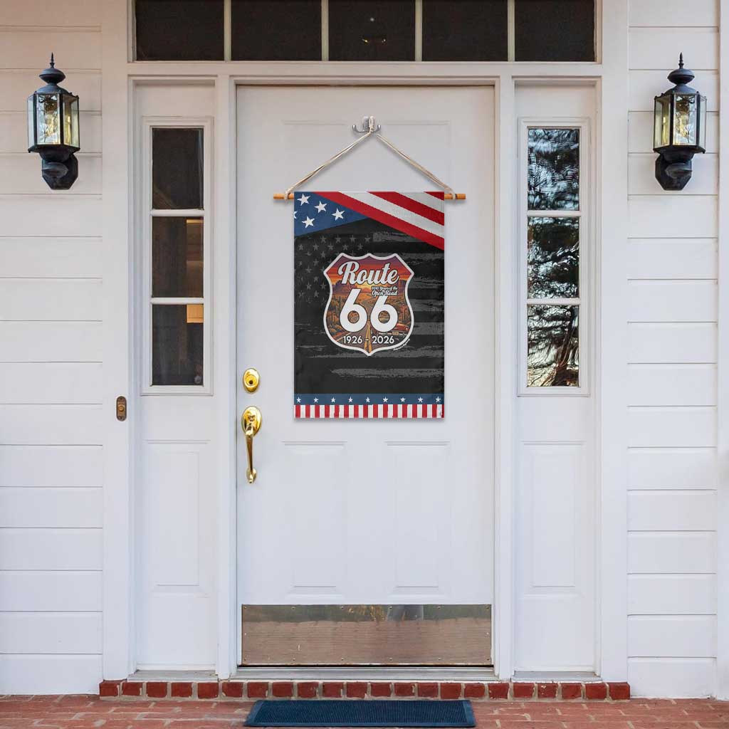 Route Highway 66 Centennial Garden Flag Vintage Distressed Americas Highway TS12 Print Your Wear