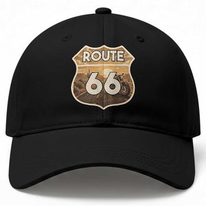 Vintage Motorcycle Road Trip Route Highway 66 Baseball Cap Open Road Adventure TS12 Print Your Wear