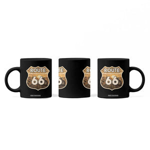 Vintage Motorcycle Road Trip Route Highway 66 Coffee Mug Open Road Adventure TS12 Print Your Wear