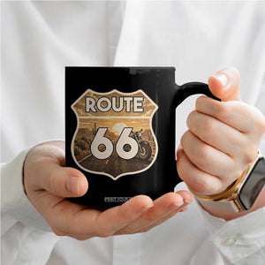 Vintage Motorcycle Road Trip Route Highway 66 Coffee Mug Open Road Adventure TS12 Print Your Wear