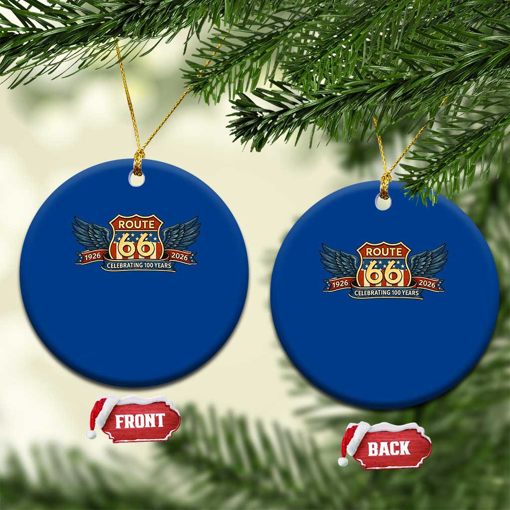Route Highway 66 Centennial Ceramic Ornament 100 Years Of The Mother Road TS12 1pc Blue Print Your Wear
