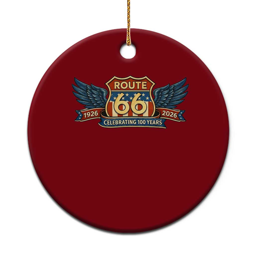Route Highway 66 Centennial Ceramic Ornament 100 Years Of The Mother Road TS12 1pc Red Print Your Wear