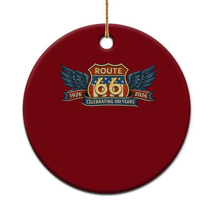 Route Highway 66 Centennial Ceramic Ornament 100 Years Of The Mother Road TS12 1pc Red Print Your Wear