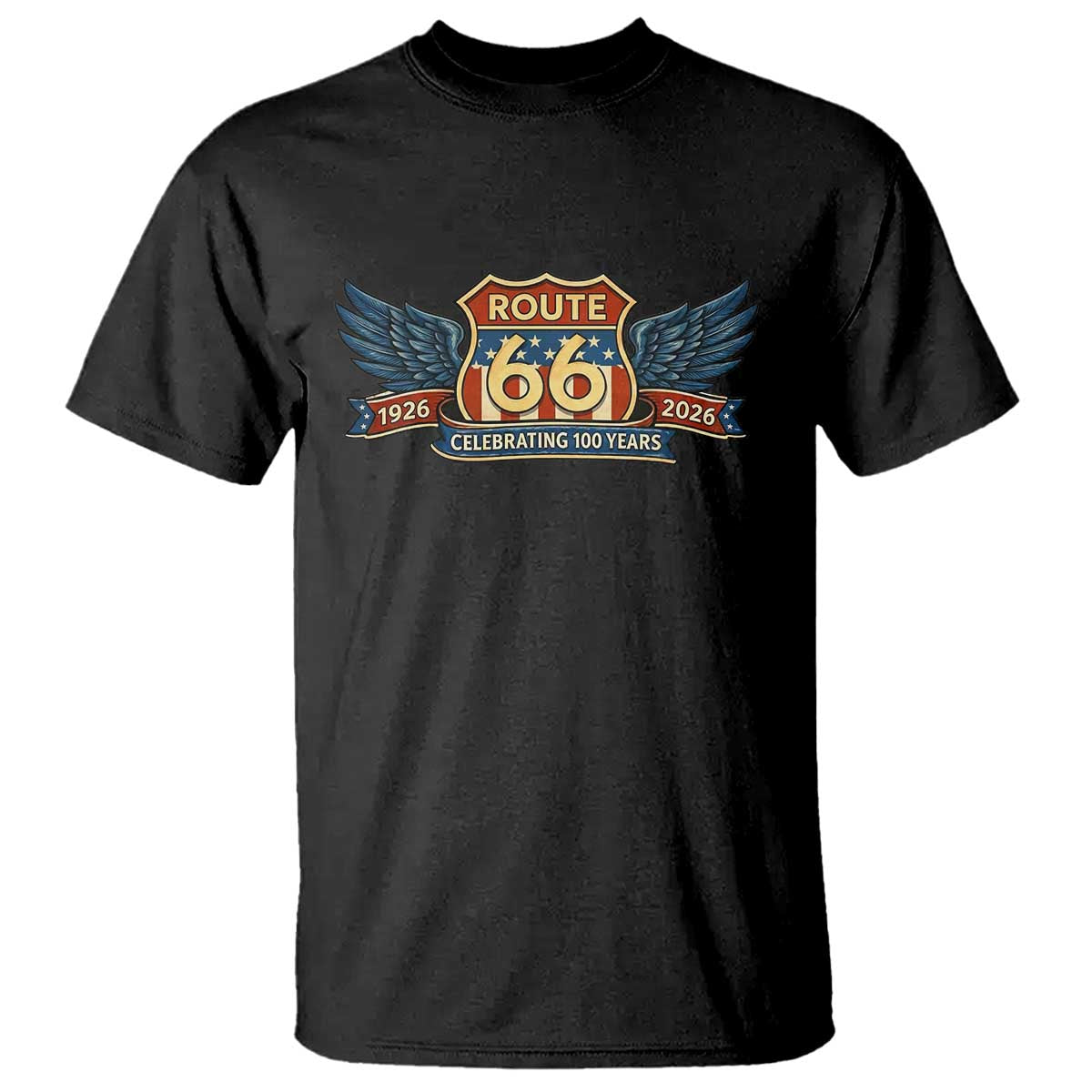 Route Highway 66 Centennial T Shirt 100 Years Of The Mother Road TS12 Black Print Your Wear